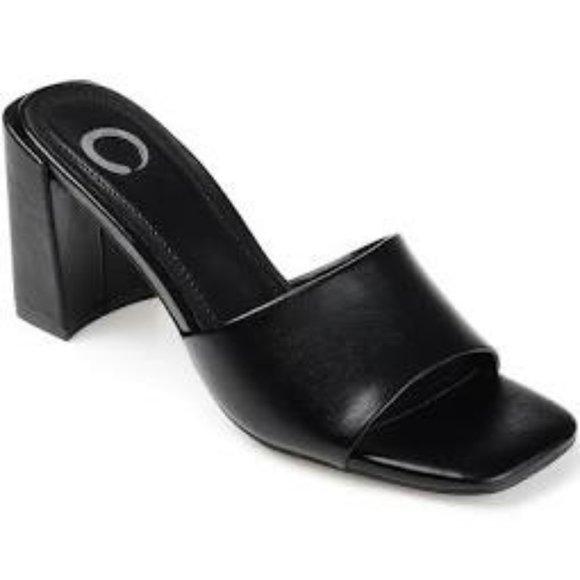 New Journee Collection Women's Alisia Slip-On Mules Sandal Black 9.5 - Picture 1 of 6
